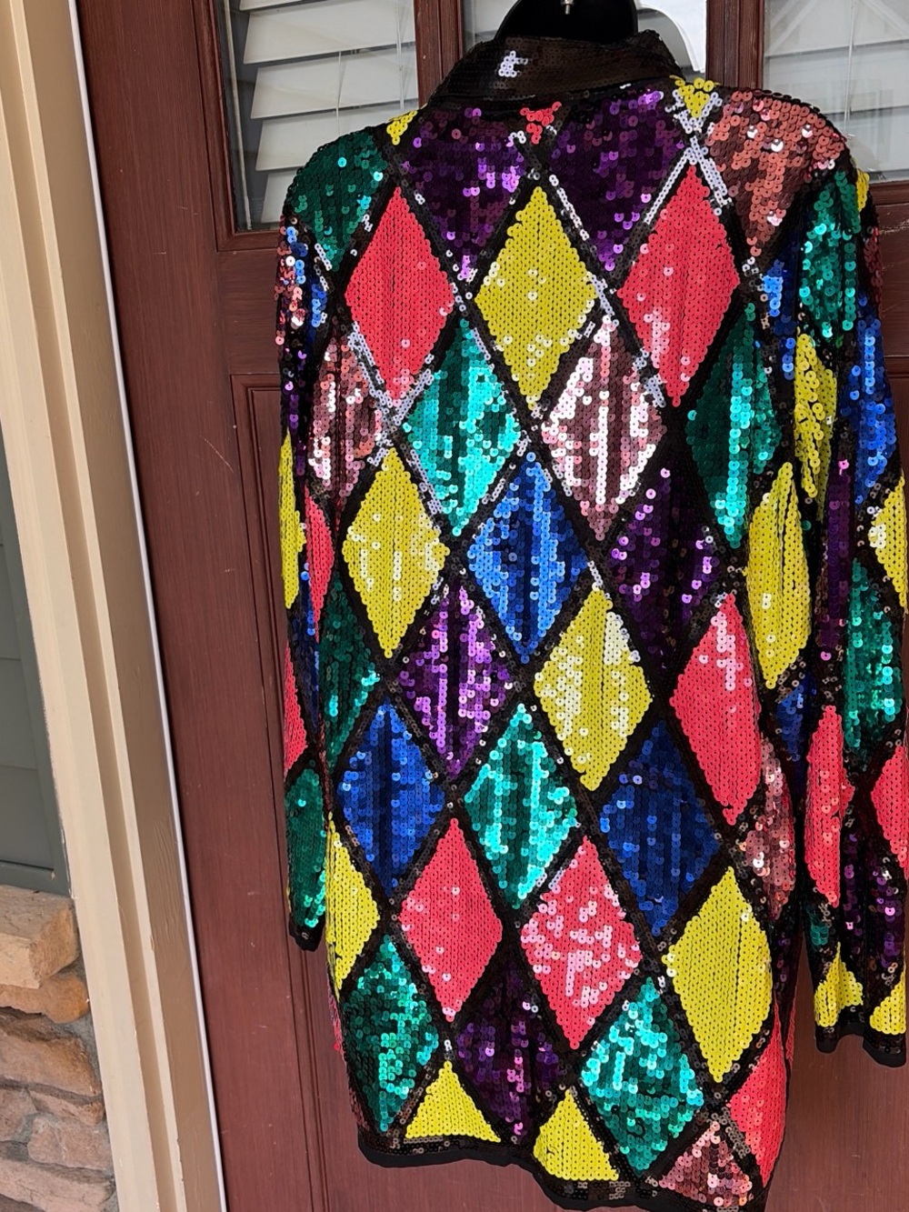 Nasty Gal Multicolor Sequin Harlequin Blazer - Picture 5 of 13